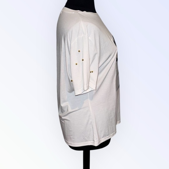 NWOT Pesion Graphic Tee with Gold Sunglasses Design Plus 4X White - Picture 2 of 12